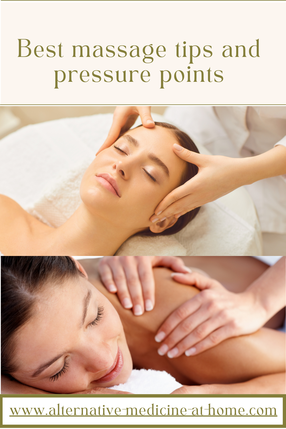 Some of the best massage tips and pressure points to remember when giving a full body massage.

Acupressure points or pressure points are not magic buttons that can turn health problems off like a light switch.

But used regularly and with care, they can re-balance the health of your body and mind so that the problems become less frequent in occurrence and intensity.